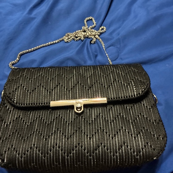 Handbags - Elegant handmade Black Woven Clutch Bag 12 inches